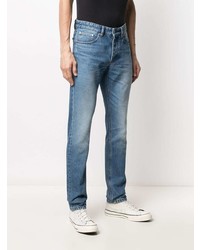 Мужские синие зауженные джинсы от Ami Paris