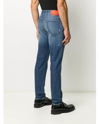 Мужские синие зауженные джинсы от Pt05