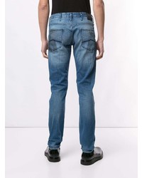 Мужские синие зауженные джинсы от Emporio Armani