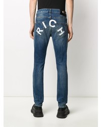 Мужские синие зауженные джинсы от John Richmond