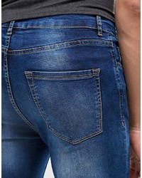 Мужские синие зауженные джинсы от Pull&Bear