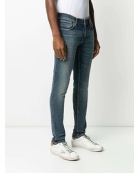Мужские синие зауженные джинсы от Nudie Jeans