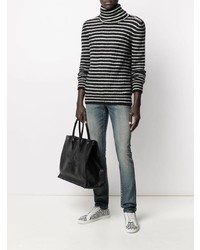 Мужские синие зауженные джинсы от Saint Laurent