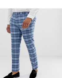 Мужские синие классические брюки в клетку от Twisted Tailor