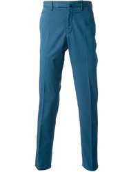 Мужские синие классические брюки от Incotex
