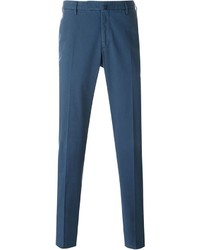 Мужские синие классические брюки от Incotex