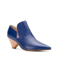 Синие кожаные ботильоны от Christian Wijnants
