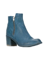 Синие кожаные ботильоны от Officine Creative