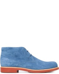Синие кожаные ботинки дезерты от Tod's