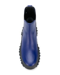 Женские синие кожаные ботинки челси от Marni