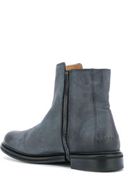 Мужские синие кожаные ботинки от Diesel