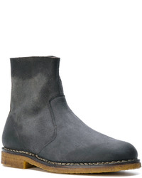 Мужские синие кожаные ботинки от Maison Margiela