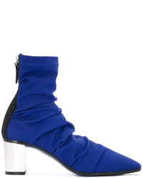 Женские синие кожаные ботинки от Emilio Pucci