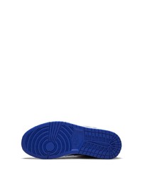 Мужские синие кожаные высокие кеды от Jordan