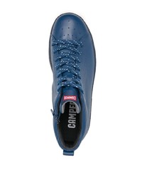 Мужские синие кожаные высокие кеды от Camper