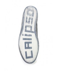 Мужские синие кожаные кеды от Calipso