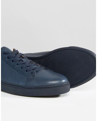 Мужские синие кожаные кеды от Selected