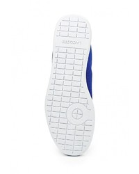 Мужские синие кожаные кеды от Lacoste