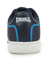 Мужские синие кожаные кеды от Lonsdale