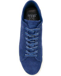 Мужские синие кожаные кеды от Leather Crown