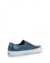 Женские синие кожаные кеды от Vans