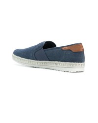 Мужские синие кожаные лоферы от Geox