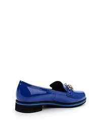 Женские синие кожаные лоферы от Vitacci