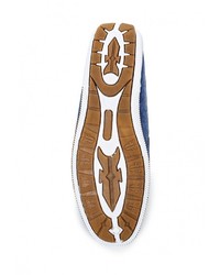 Мужские синие кожаные мокасины от Pradella