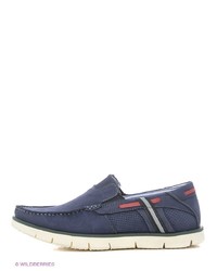 Мужские синие кожаные мокасины от XTI