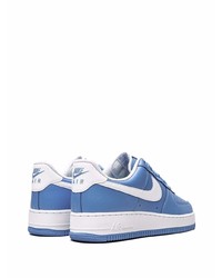 Мужские синие кожаные низкие кеды от Nike