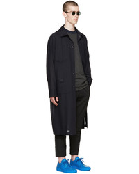 Мужские синие кожаные низкие кеды от Common Projects