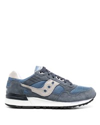 Мужские синие кожаные низкие кеды от Saucony