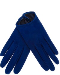 Синие кожаные перчатки
