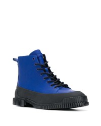 Мужские синие кожаные рабочие ботинки от Camper