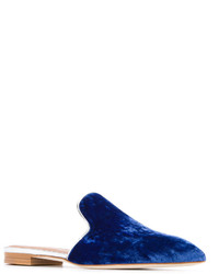 Синие кожаные сабо от Malone Souliers