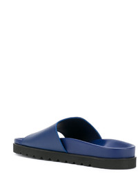 Мужские синие кожаные сандалии от Giuseppe Zanotti Design