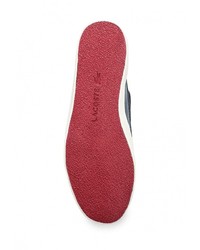 Синие кожаные топсайдеры от Lacoste