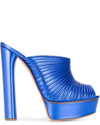 Синие кожаные туфли от Casadei