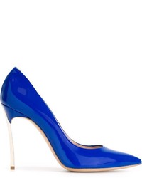 Синие кожаные туфли от Casadei