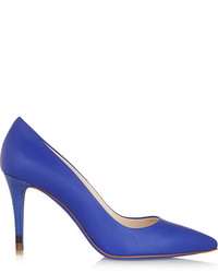 Синие кожаные туфли от Fendi