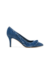 Синие кожаные туфли от Isabel Marant