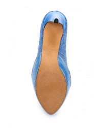 Синие кожаные туфли от Just Couture