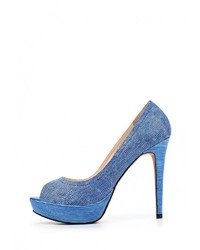 Синие кожаные туфли от Just Couture