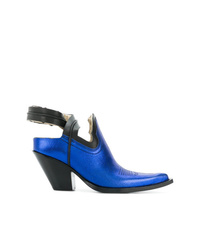 Синие кожаные туфли от Maison Margiela