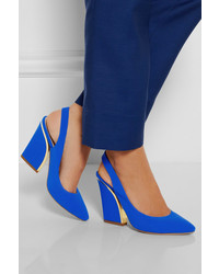 Синие кожаные туфли от Chloé