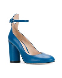 Синие кожаные туфли от Stuart Weitzman