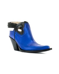 Синие кожаные туфли от Maison Margiela