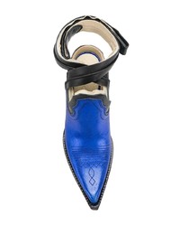 Синие кожаные туфли от Maison Margiela