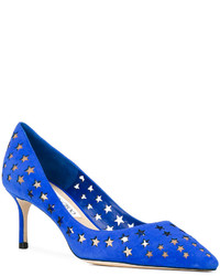 Синие кожаные туфли от Jimmy Choo