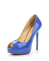 Синие кожаные туфли от Vitacci